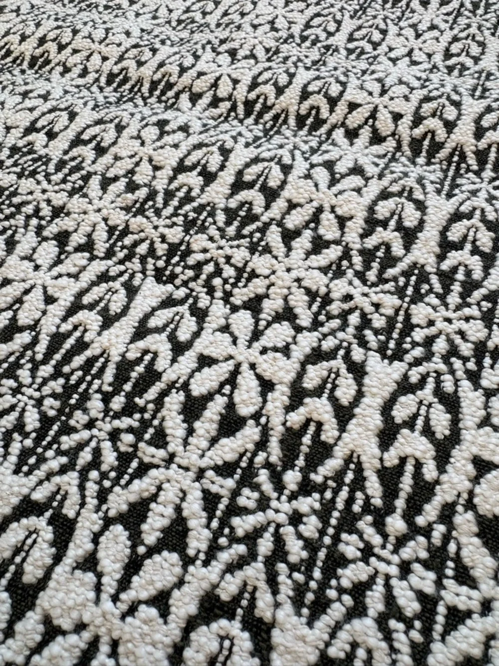 West Elm Dark Gray & White Geometric Knit Square Pillow Case - 24”x24”
